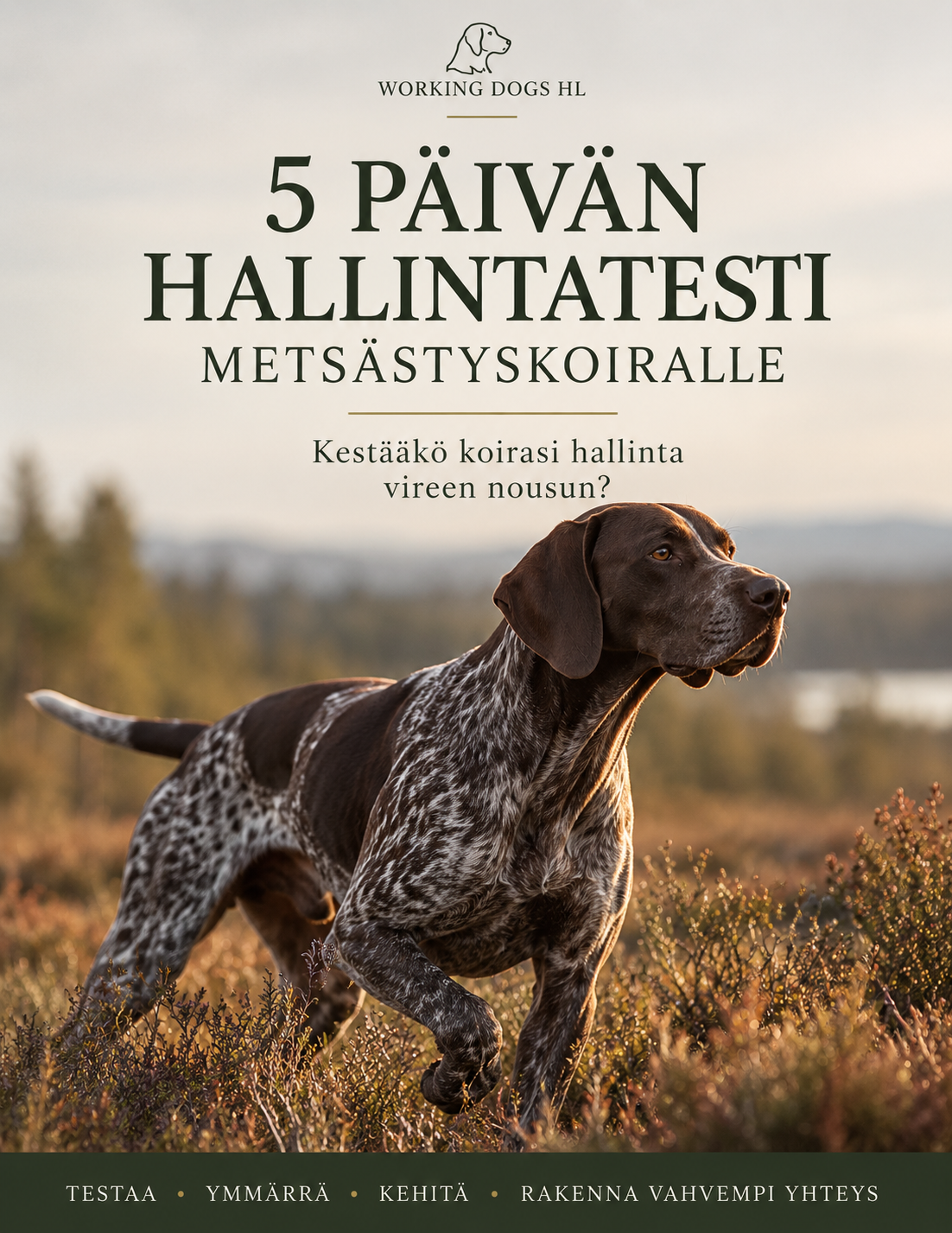 5 päivän hallintatesti metsästyskoiralle